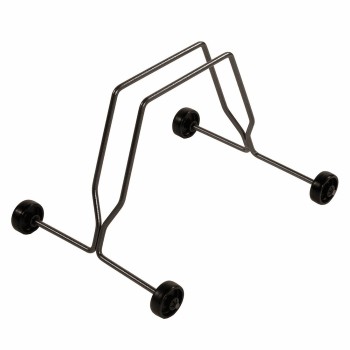 Rack-ständer aus stahl mit schwarzen rädern - 1