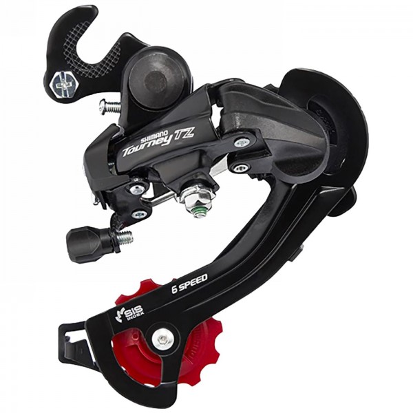 Cambio trasero shimano rd-tz500, tz, gs 6 velocidades, con adaptador (carretera), a granel - 1