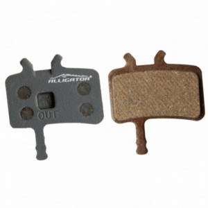 Couple of semi-metallic alligator pads with springs compatible with avid juicy all models - mechanical bb7 - 1