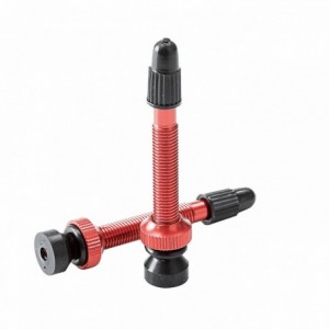 Tubeless presta valve length: 45mm threaded red - 1