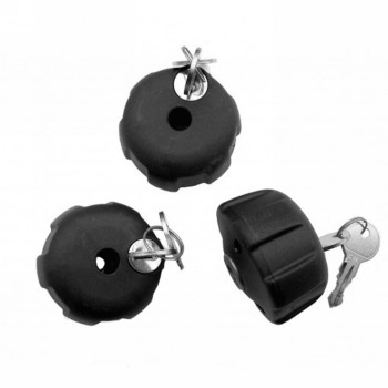 3-piece kit anti-theft knob for car cycle rack - 1