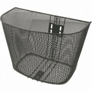 Square black iron basket 35x25x26cm - 1