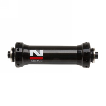 Road hub, novatec 'straight pull', vr, 2 japanese industrial ball bearings, black, aluminium axle 9x108x100, 20 holes, ek - 1