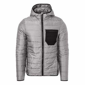 Chaqueta fuse venture unisex gris con capucha talla l - 1