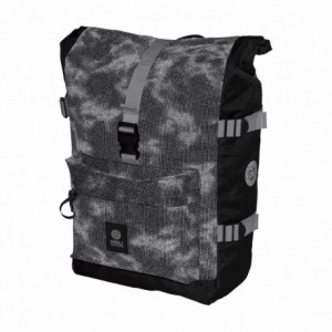 Saddle bag urban 28x35x14cm reflective single pocket black - 1