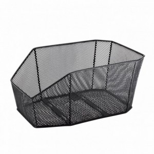 Rear basket 46x29x21cm octagonal in steel with black rods - 1