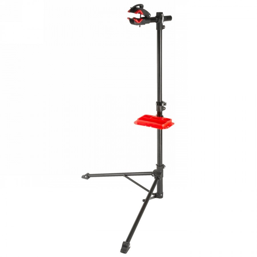 Assembly stand, foldable, height adjustable, working height 89-159 cm, arm 360° rotatable, with plastic storage tray, in box - 1