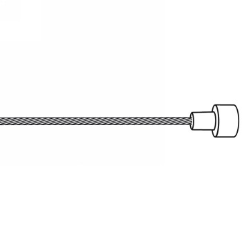 Innenzug für bremse, aus nirosta-draht, 2000x1.5mm, mit birnen-nippel 6x9 mm, für rennrad u. kupplung, gerollt, 1 stk. auf - 2