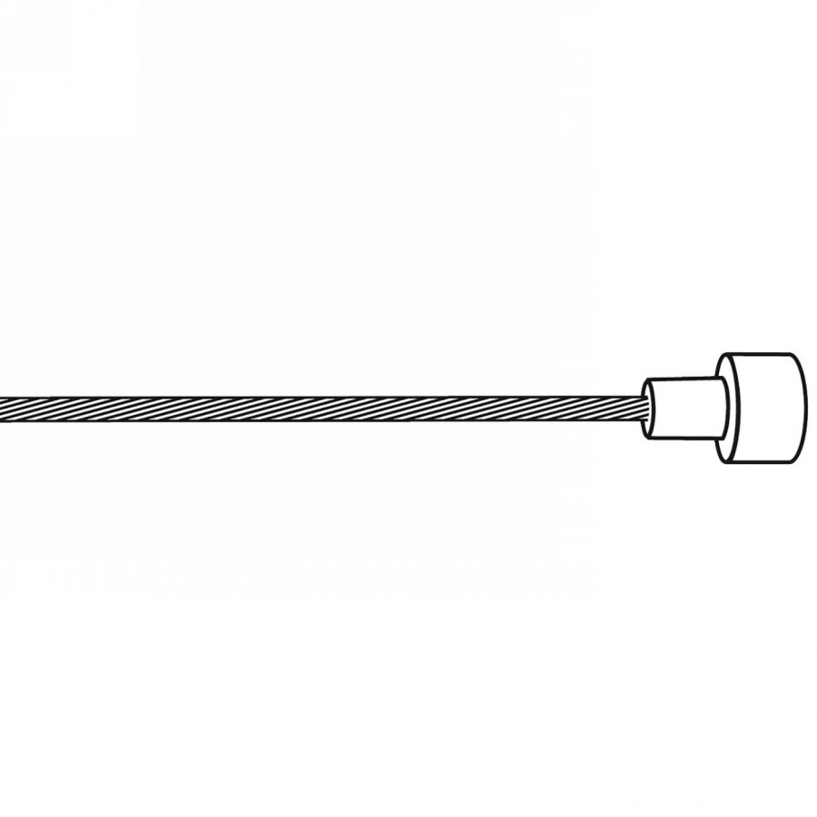 Innenzug für bremse, aus nirosta-draht, 2000x1.5mm, mit birnen-nippel 6x9 mm, für rennrad u. kupplung, gerollt, 1 stk. auf - 2