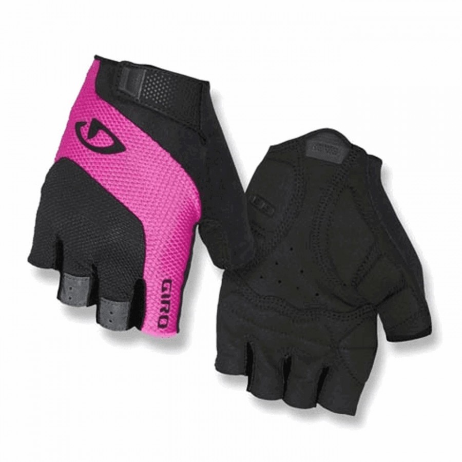Frauen kurze handschuhe tessa gel schwarz/rosa größe l - 1