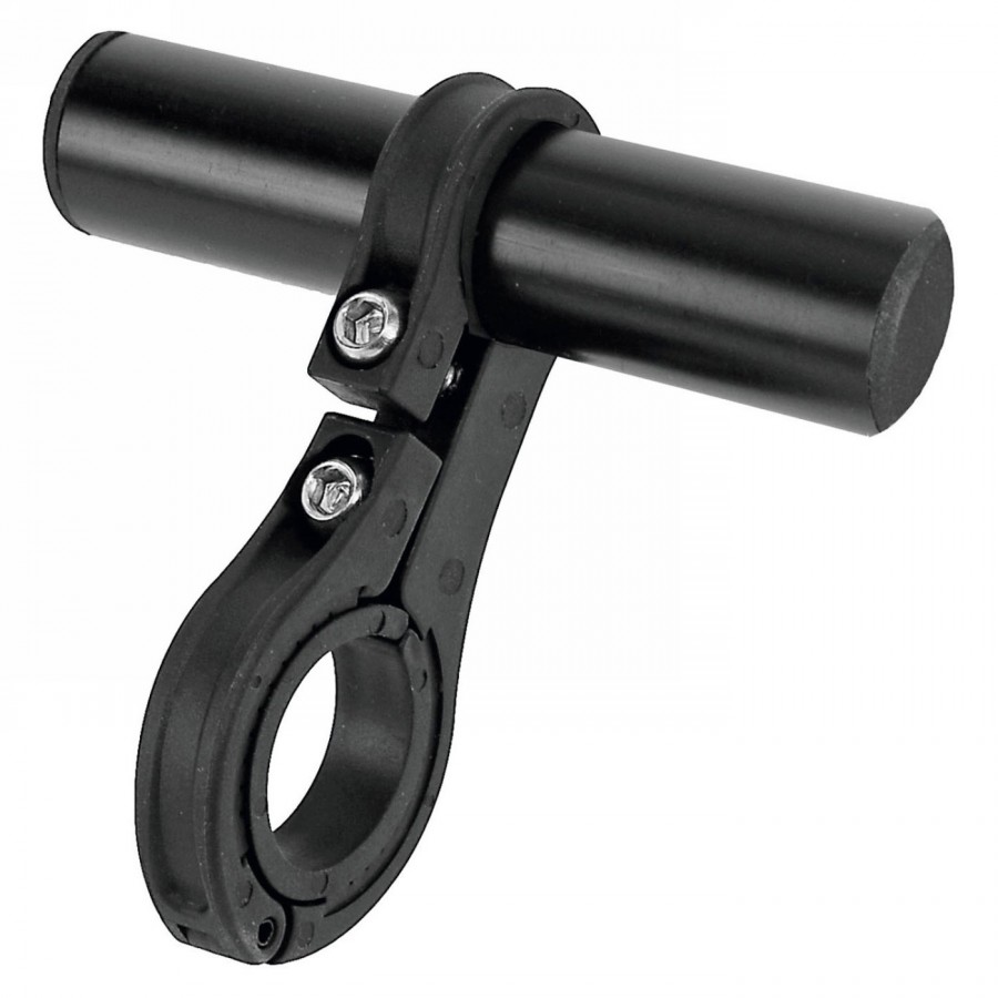 Handlebar cockpit, holder suitable for handlebars with a diameter of 22.2 mm (with adapter) - 31.8 mm, tube diameter 22.2 mm, bl