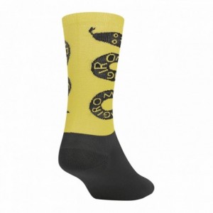 Gelb/graue Comp-Socken, Größe 46-50 - 2