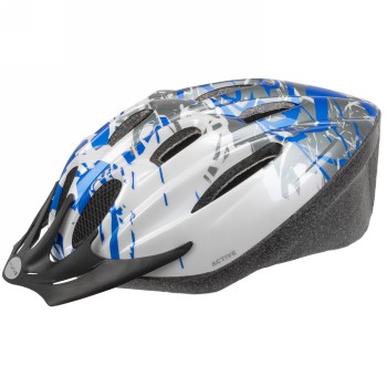 Helmet for adults/youths, active, design: blue spots, size m 53 - 57 cm, with ring system, box - 1