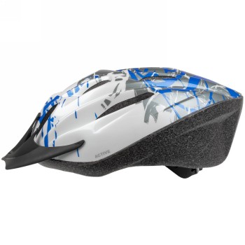 Casco per adulti/giovani, attivo, design: macchie blu, taglia m 53 - 57 cm, con sistema ad anello, scatola - 3 - Caschi - 401549