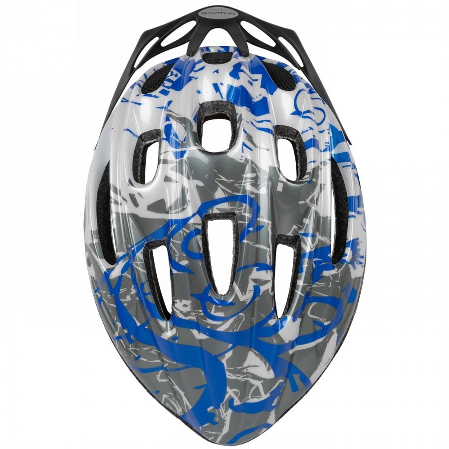 Helmet for adults/youths, active, design: blue spots, size m 53 - 57 cm, with ring system, box - 4