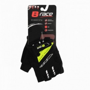 Gloves b-race bump gel black / lime size 2 size m - 3