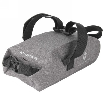 Waterproof saddle bag suburban saddle, made of nylon tpu, grey mottled with reflective print - 1