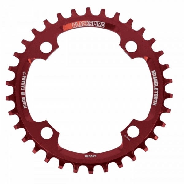 Chainring snaggletooth 104 / 30t 104bcd red color - 1