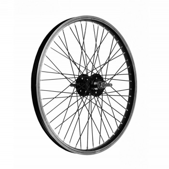 Roue arriere bmx 20" noire 48 rayons 1v - 1