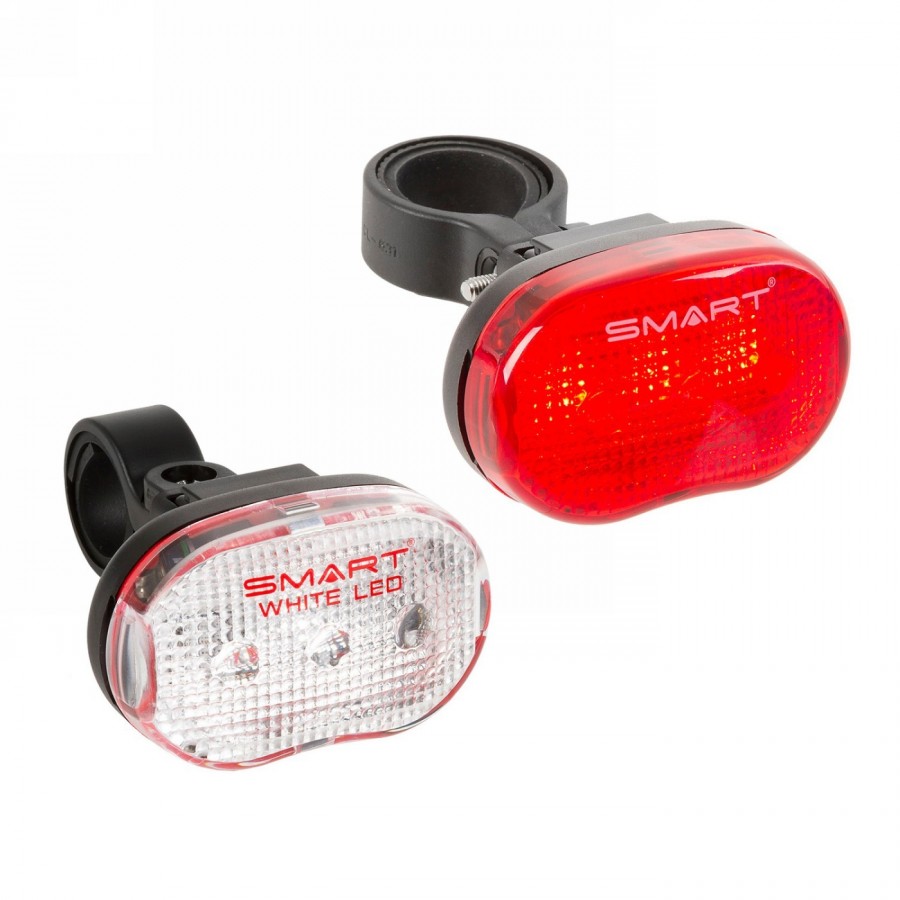 Smart flashing light set, vr + hr, art.nr. 220501 + 221500, o/inspection mark, with batteries, blister packed - 1