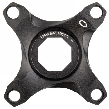 Spider, for brose system, for chainline 52 mm, for mtb boost standard, aluminium, without chain guard mount, black anodised, on 