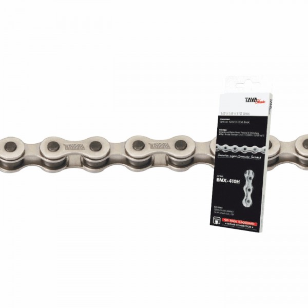 Reinforced chain 1v x 112 links 1/2x1/8 silver - 1