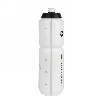 M-wave PBO 1000 water bottle, plastic, 1000 ml, white/black/white, on card - 2