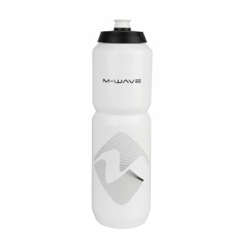 M-wave PBO 1000 water bottle, plastic, 1000 ml, white/black/white, on card - 3