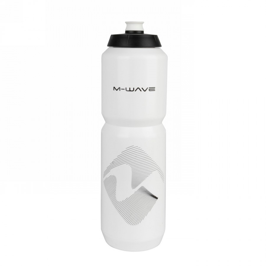 Borraccia m-wave pbo 1000, plastica, 1000 ml, bianco/nero/bianco, su scheda - 3 - Borracce - 0887539036881