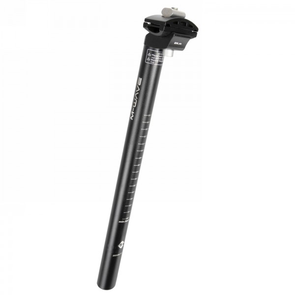 Seat post m-wave, alu-patent head, 28.6 x 350 mm, alu, black, mv - 1