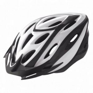 Adult rider helmet out-mold shell size m white black graphics - 1