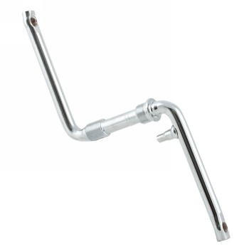 Bmx crank, chrome-plated steel, thread left 7/8' x 24tpi, thread right 15/16' x 24tpi, length 152mm, pedal thread 1/2'. - 1