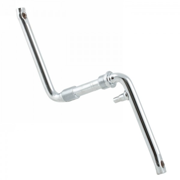 Bmx crank, chrome-plated steel, thread left 7/8' x 24tpi, thread right 15/16' x 24tpi, length 152mm, pedal thread 1/2'. - 1