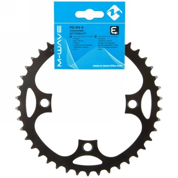 E-bike chainring, bcd 104mm, 46 teeth, for 1/2' x 3/32' and 11/128', black, steel, on samox card - 2