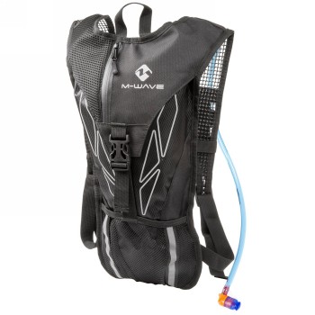 Mochila de hidratación m-wave maastricht h2o, con bolsa de agua de 2 litros, con boquilla recambiable, con cubreboquilla, con gr