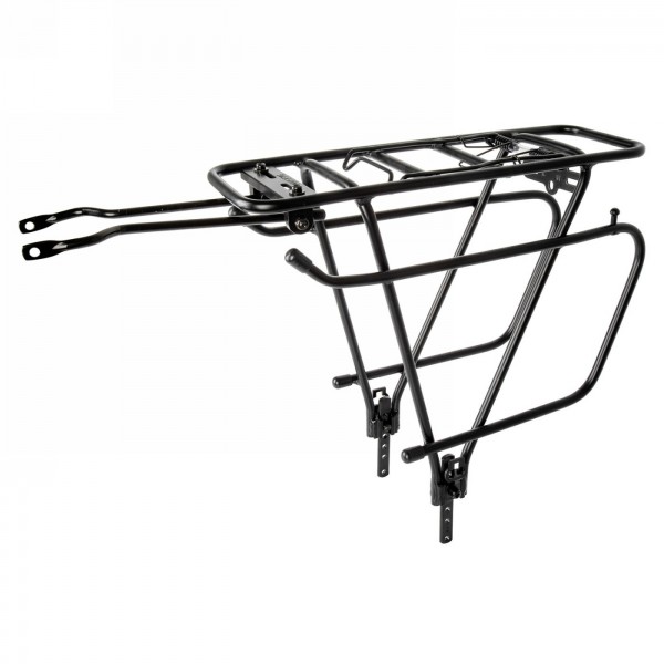 Soporte de aluminio, ajustable, para 24/26/28', con juego de fijación universal, negro - 1