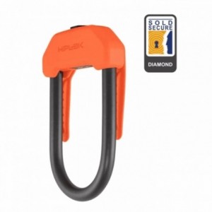 Orange shackle padlock hardened steel 14mm - 1