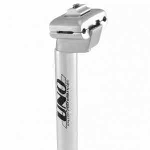 Seat post 28,0 x 350mm in silver aluminum - 1