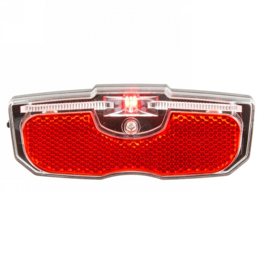 Luce posteriore del portabagagli anlun, con 1 led rosso, vetro bianco/riflettore rosso, con batterie, su scheda - 1 - Luci - 088