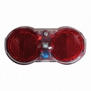 Lumex battery rear light with 2 red leds + dynamo - 1