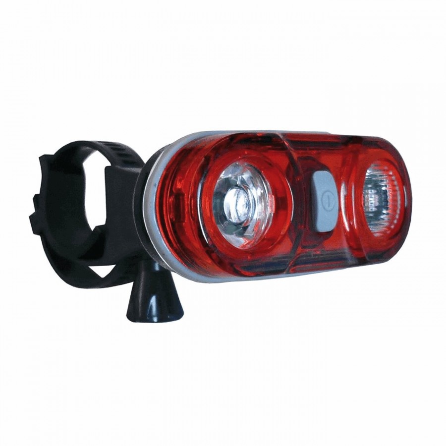 Rear light with battery and double led 3 functions - 1