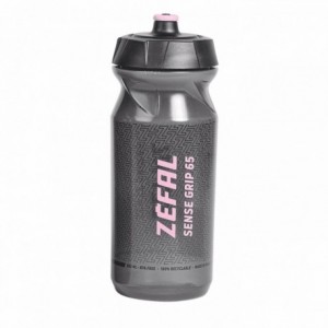 Botella de agua zefal sense grip 650 ml negro/rosa - 1
