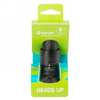 adaptateur de hauteur satori 'headsup-et' pour potence ahead, pivotant vers la gauche et la droite, alu, noir anodisé, pour 1.1/