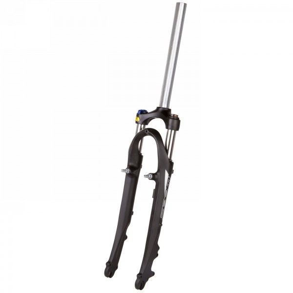 suspension fork 'zoom 141', with lock-out, adjustable preload, 28', 1.1/8', 280 mm, ahead-type, for disc and v-brake, matt finis