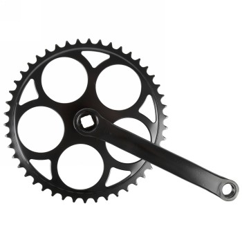 Crankset, 1-speed, 170 mm steel crank, steel chainring 46 t., jis, for square axle, black, mv - 1