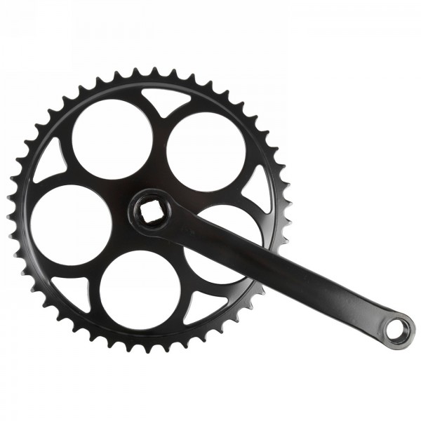 Crankset, 1-speed, 170 mm steel crank, steel chainring 46 t., jis, for square axle, black, mv - 1