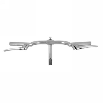 Condor steel handlebar with 470mm chromed levers 22.2mm stem - 1