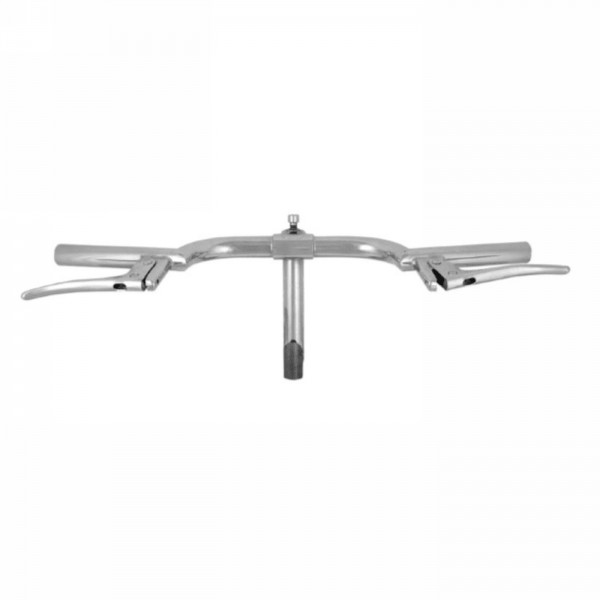 Condor steel handlebar with 470mm chromed levers 22.2mm stem - 1