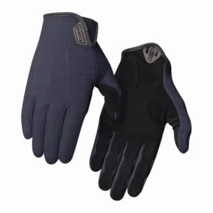 Long d'wool gloves in midnight blue wool size L - 1
