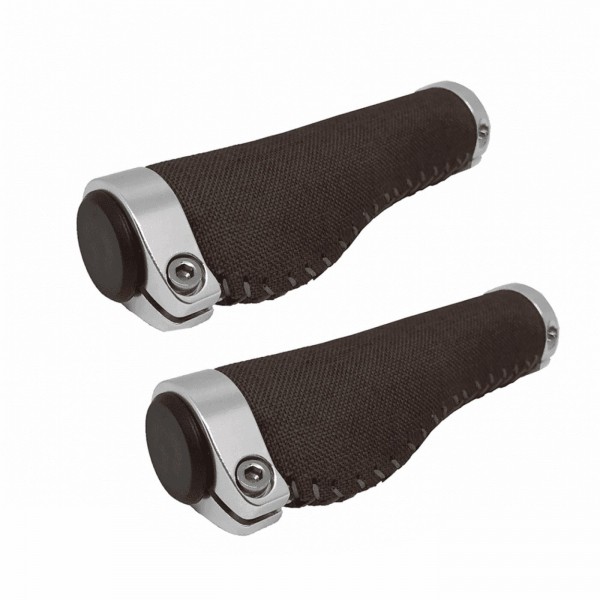 Ergonomic knobs in brown fabric 127mm - 1